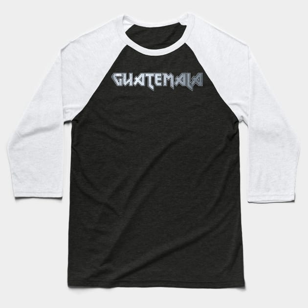 Heavy metal Guatemala Baseball T-Shirt by KubikoBakhar